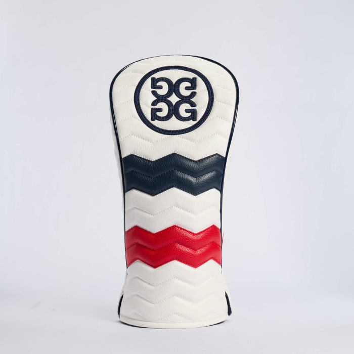 QUILTED LEATHER DRIVER HEADCOVER in RWB
