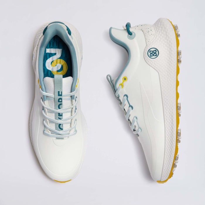 MEN'S MG4+ O2 G/LOCK GOLF SHOE in SNOW / FLY YELLOW