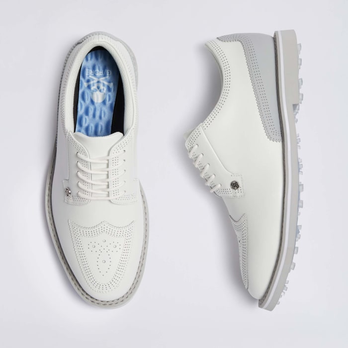 MEN'S GALLIVANTER LEATHER BROGUE GOLF SHOE in Snow / Nimbus