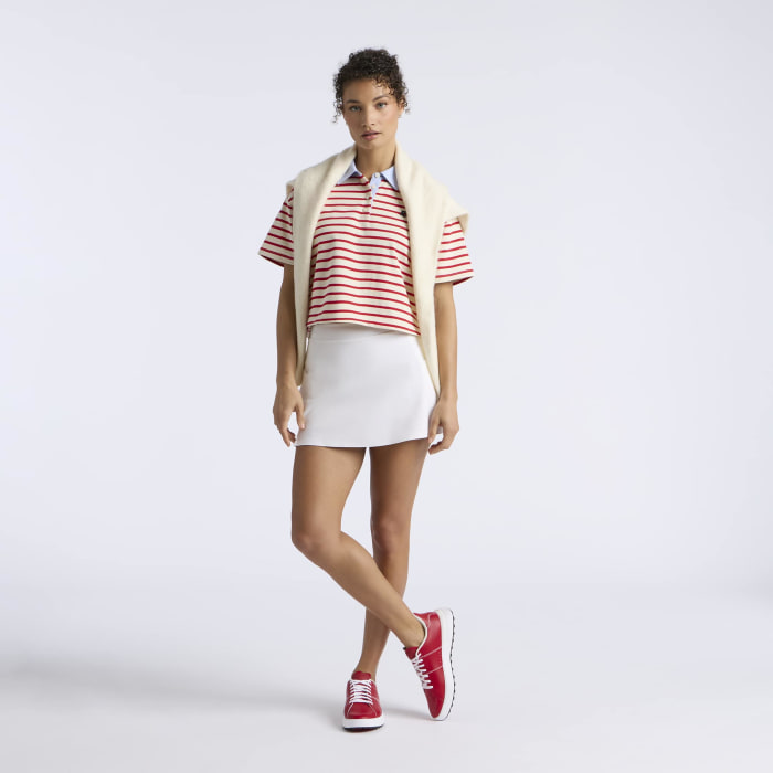 Alternative image of G SCRIBE BOXY RUGBY POLO in CHALK WHITE / LAVA