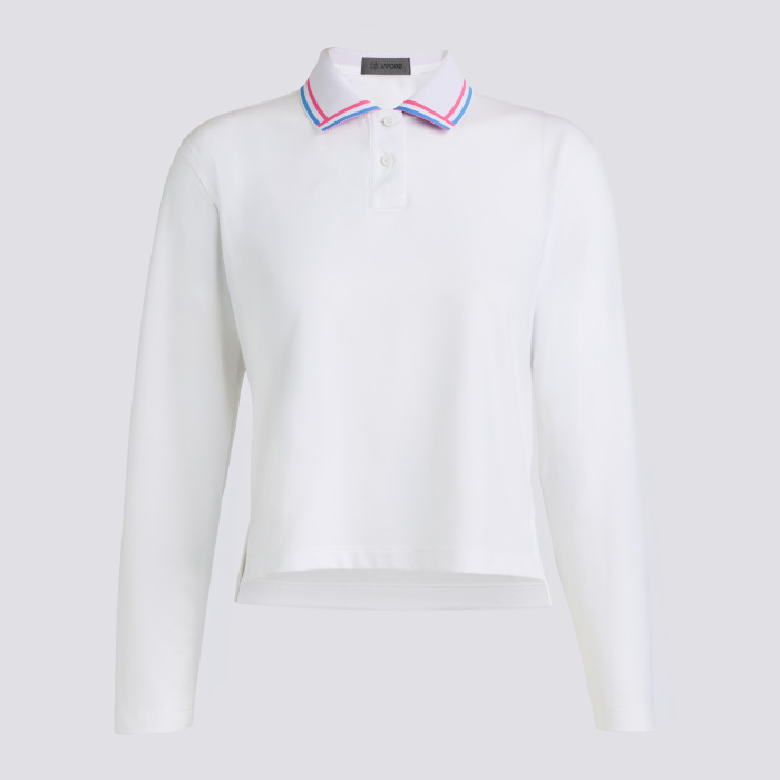 ALL PLAY RELAXED LONG SLEEVE POLO in Snow