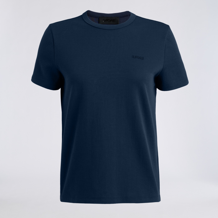 G/FORE EMBROIDERED COTTON TEE in Twilight