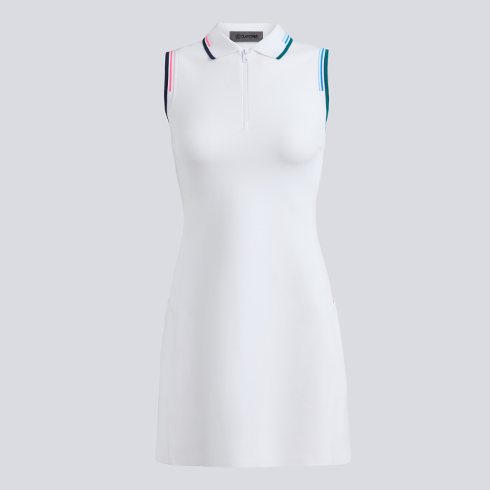 KNOCKOUT A-LINE POLO DRESS in Snow