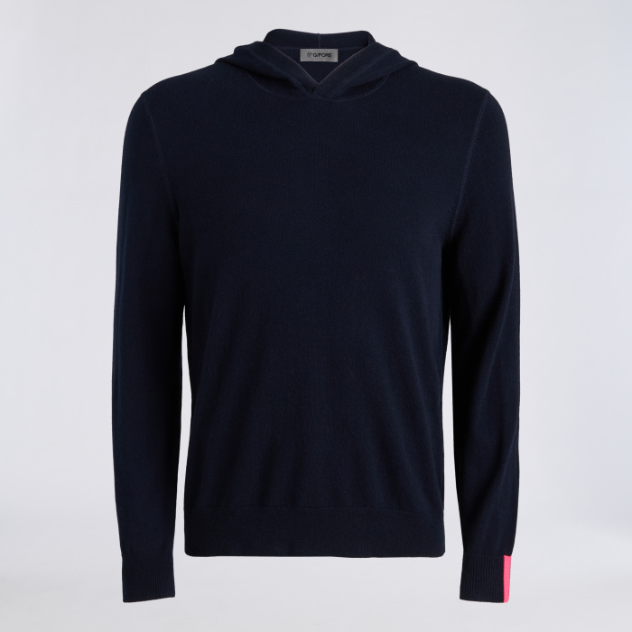 CASHMERE HOODED SWEATER in Twilight