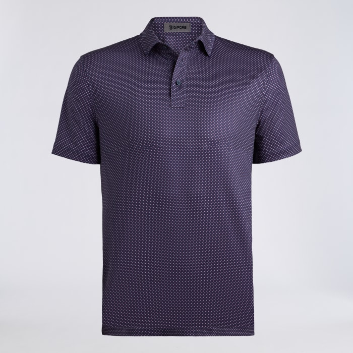 DIAMOND GEO TECH JERSEY POLO in TWILIGHT / DARK PLUM