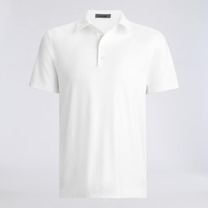 LUXE COTTON BLEND POLO in Snow