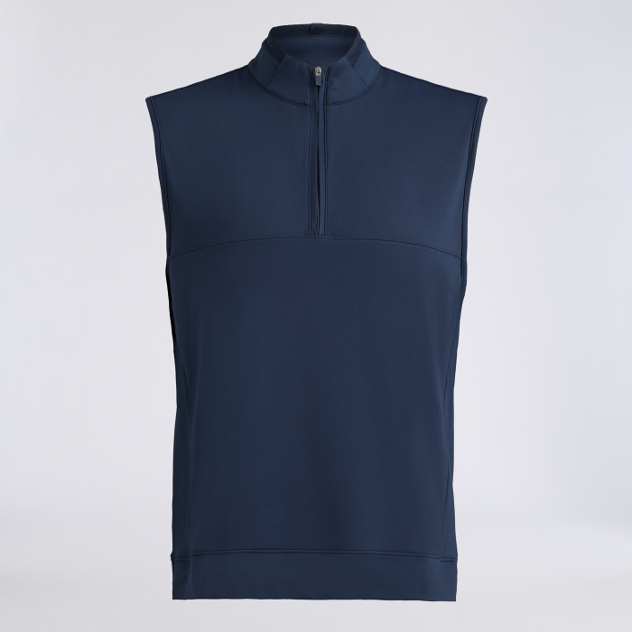 BRUSHED BACK TECH TERRY 1/4 ZIP VEST in Twilight