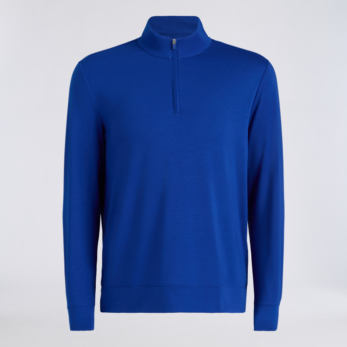 SOFT TOUCH JERSEY 1/4 ZIP in Cobalt