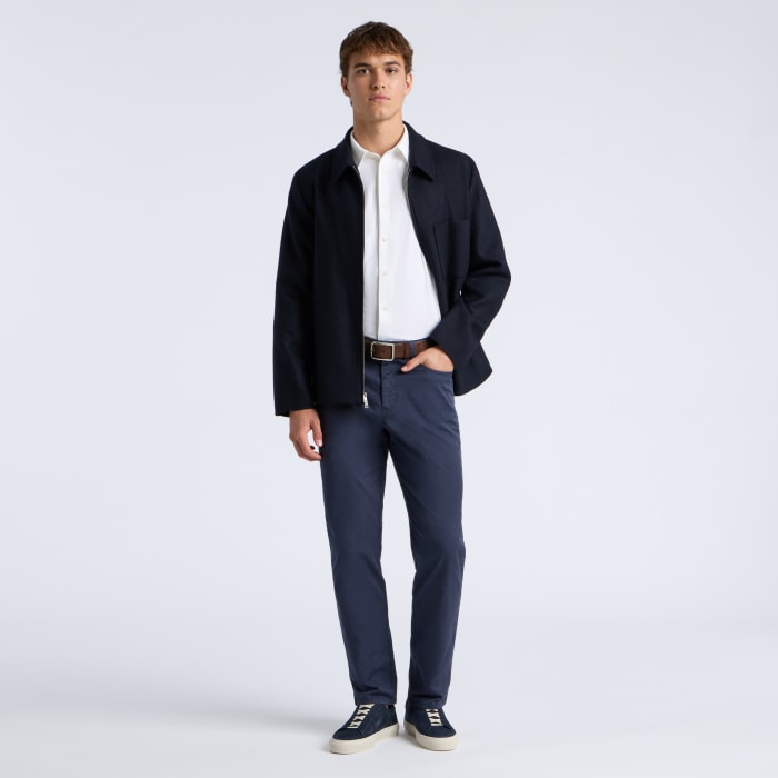 Alternative image of LUXE COTTON BLEND SHIRT in Snow