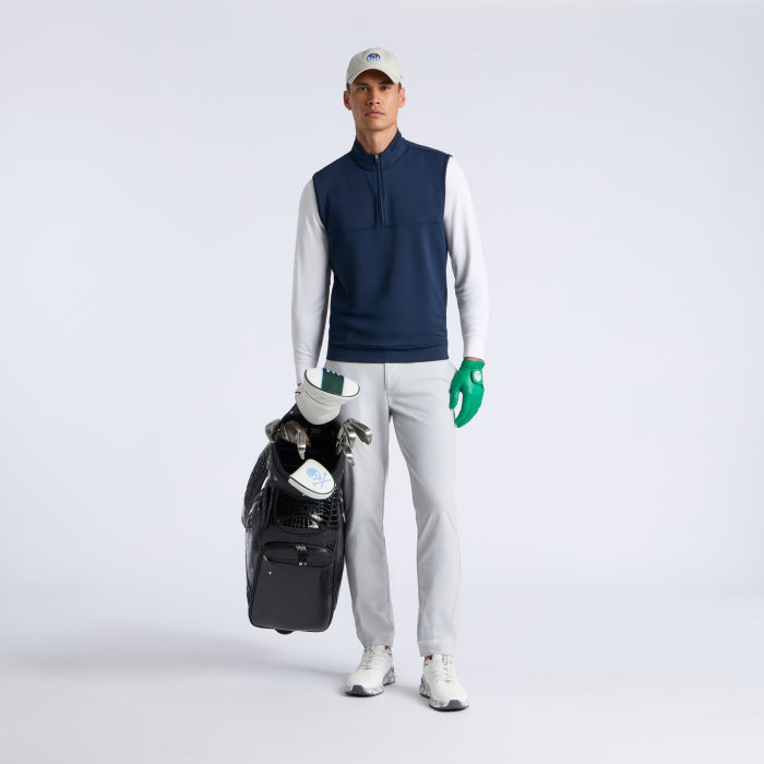 Alternative image of BRUSHED BACK TECH TERRY 1/4 ZIP VEST in Twilight