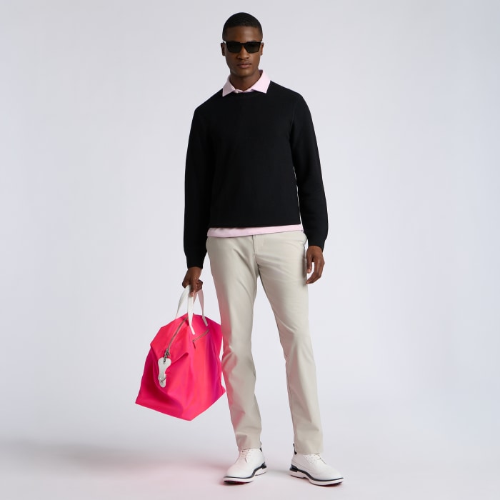 Alternative image of THE CLUB MERINO WOOL CREWNECK SWEATER in Onyx
