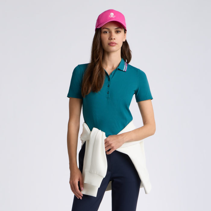 Alternative image of TECH NYLON RIB POLO in MARINE TEAL