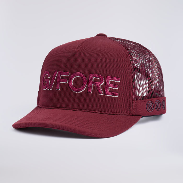 G/FORE SHADOW TRUCKER HAT in DARK PLUM