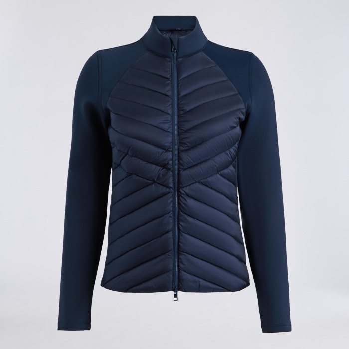 V-DOWN QUILTED HYBRID JACKET in Twilight