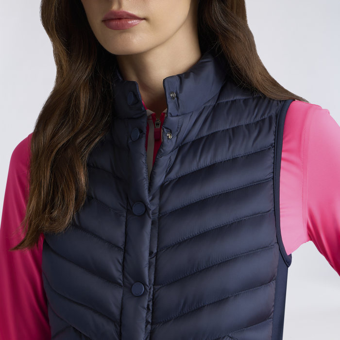 Alternative image of V-DOWN QUILTED STRETCH TECH INTERLOCK VEST in Twilight