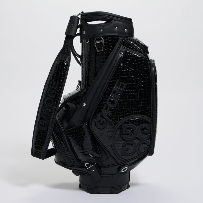 LTD RELEASE NOVELTY CROC-EMBOSSED LEATHER TOUR BAG in Onyx