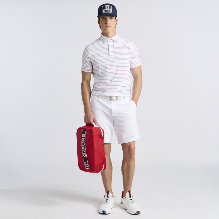 Alternative image of MULTI STRIPE TECH JERSEY POLO in Snow