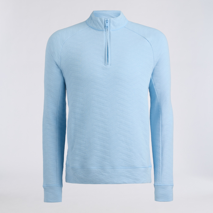 DUNES COTTON QUILTED 1/4 ZIP PULLOVER in BAJA