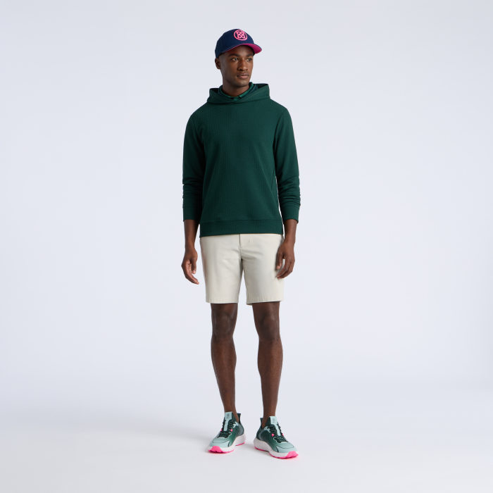 Alternative image of PEBBLE QUILTED HOODIE in Pine