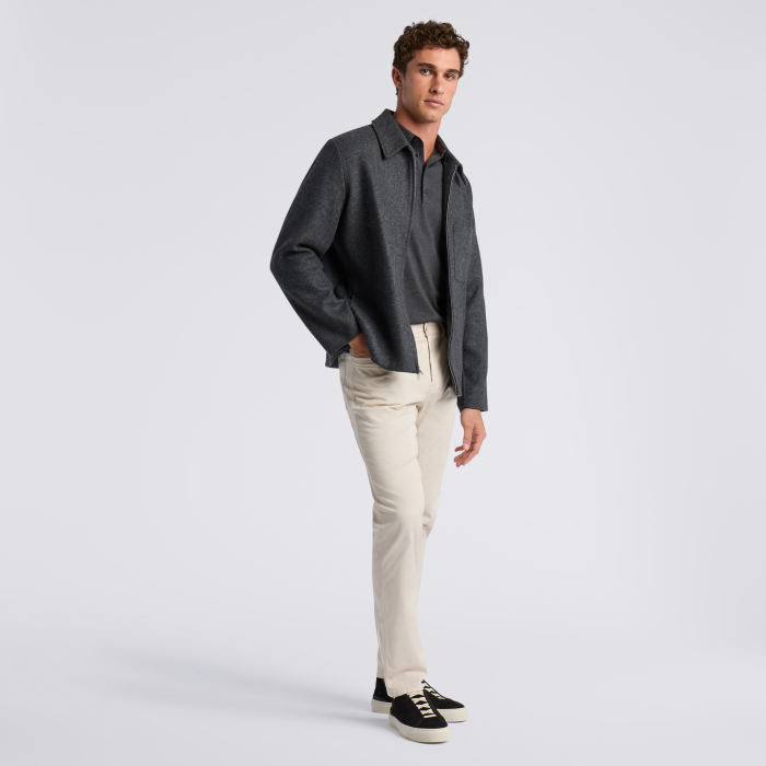 Alternative image of LTD RELEASE DOUBLE FACED MERINO WOOL CASHMERE SHIRT JACKET in CHARCOAL MELANGE