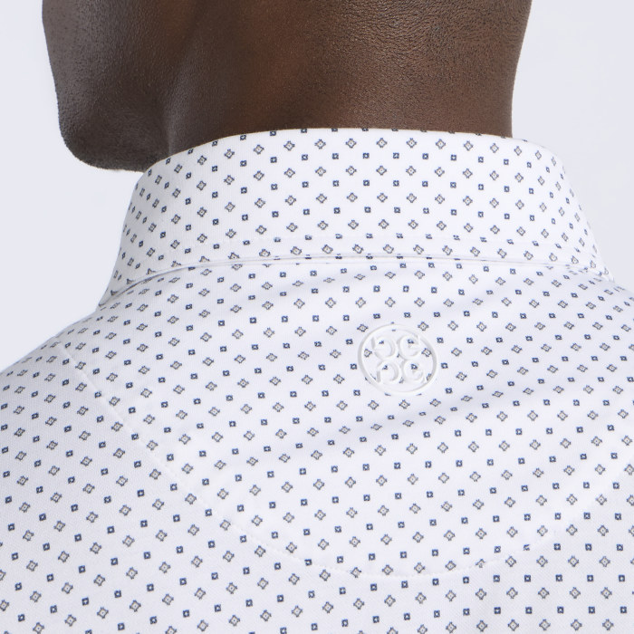 Alternative image of ALL PLAY FOULARD GEO STRETCH KNIT POLO in Snow / Onyx
