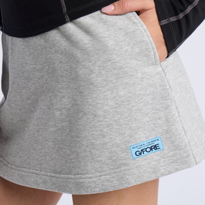 Alternative image of FRENCH TERRY A-LINE SKORT in GREYM