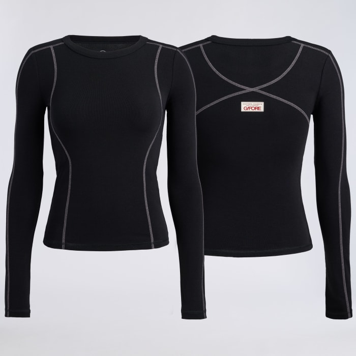 CONTOUR SOFT RIB LONG SLEEVE TEE in Onyx