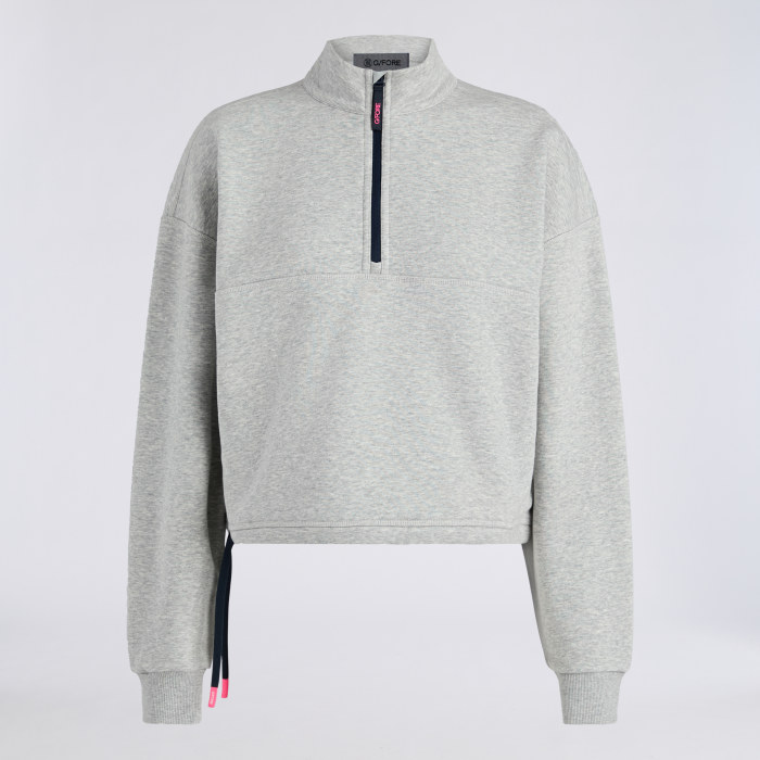 FRENCH TERRY 1/4 ZIP PULLOVER in NIMBUS MELANGE