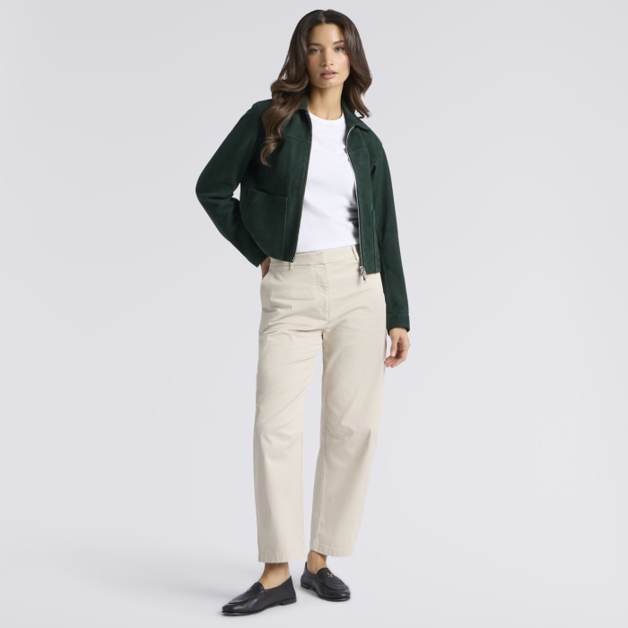 Alternative image of LTD RELEASE THE PERFECT SUEDE ZIP JACKET in Pine