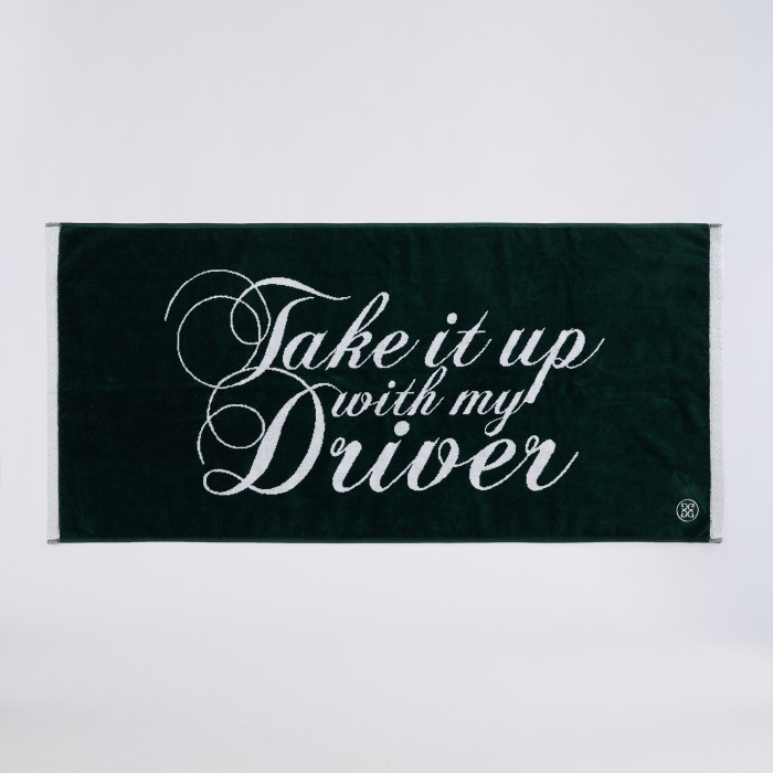 TAKE IT UP WITH MY DRIVER GOLF TOWEL in Pine