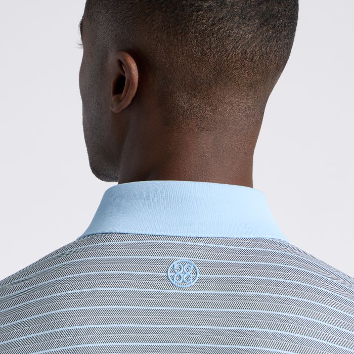 Alternative image of HERRINGBONE STRIPE TECH JERSEY POLO in PINE / BAJA