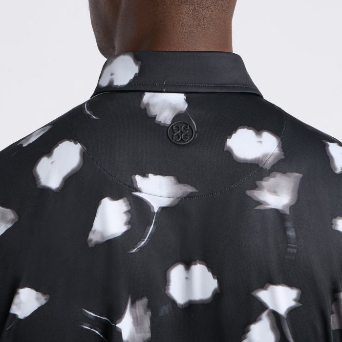 Alternative image of GHOST FLORAL TECH JERSEY POLO in Onyx/Snow