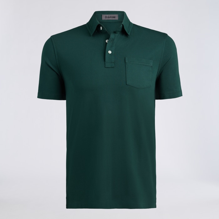 POCKET PIQU&Eacute; POLO in Pine