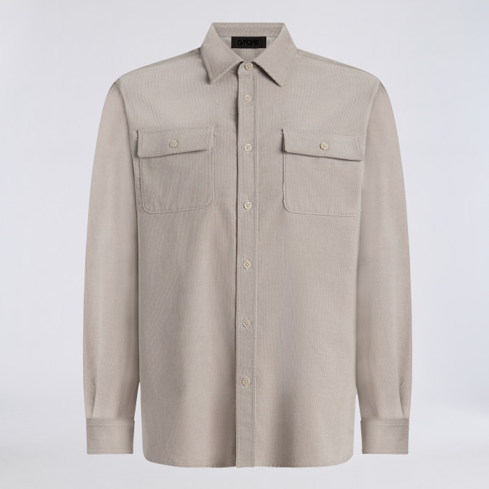 LTD RELEASE PINWALE CORD OVERSHIRT in PUMICE