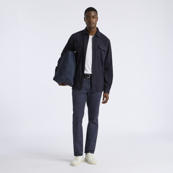 BRUSHED FLANNEL OVERSHIRT in Twilight