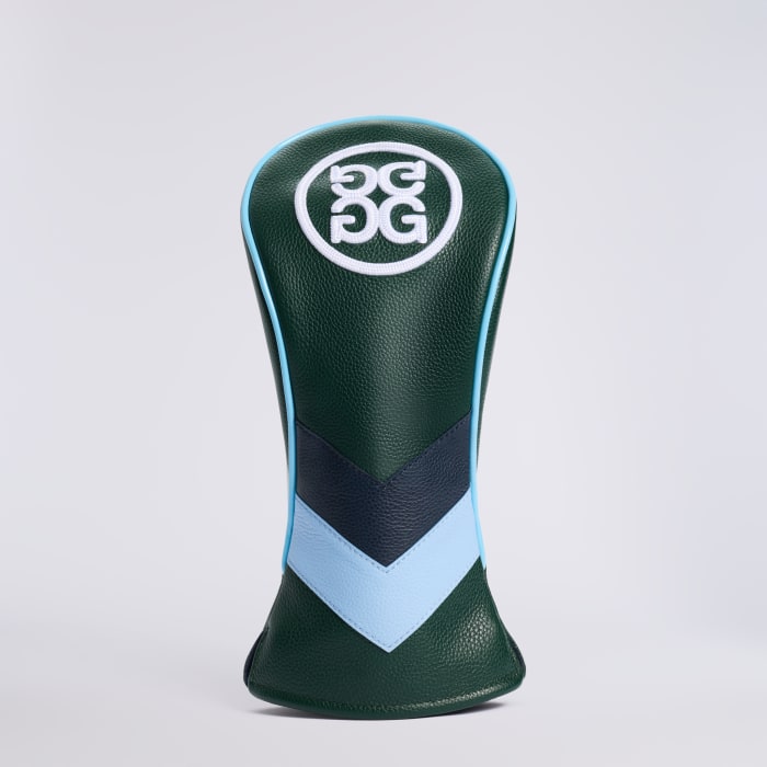 CHEVRON STRIPE LEATHER 3-WOOD HEADCOVER in Pine