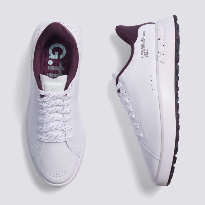 MEN'S G.112 GOLF SHOE in SNOW / DARK PLUM