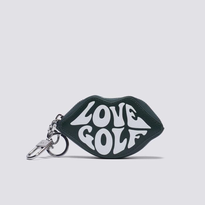 WOMEN'S LTD RELEASE LOVE G LEATHER COIN PURSE KEYCHAIN in Pine