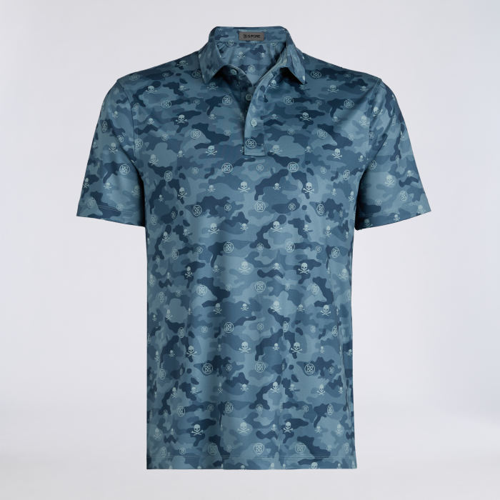 ICON CAMO TECH JERSEY POLO in SEAFOAM