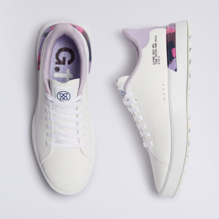 WOMEN'S G.112 GOLF SHOE in SNOW / ORCHID