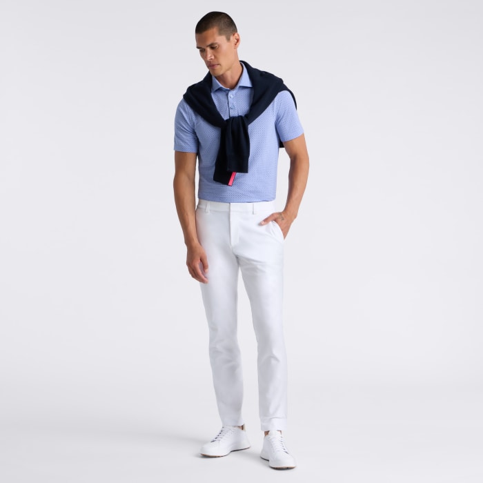 Alternative image of ALL PLAY FOULARD GEO STRETCH KNIT POLO in WILLOW / HAZE