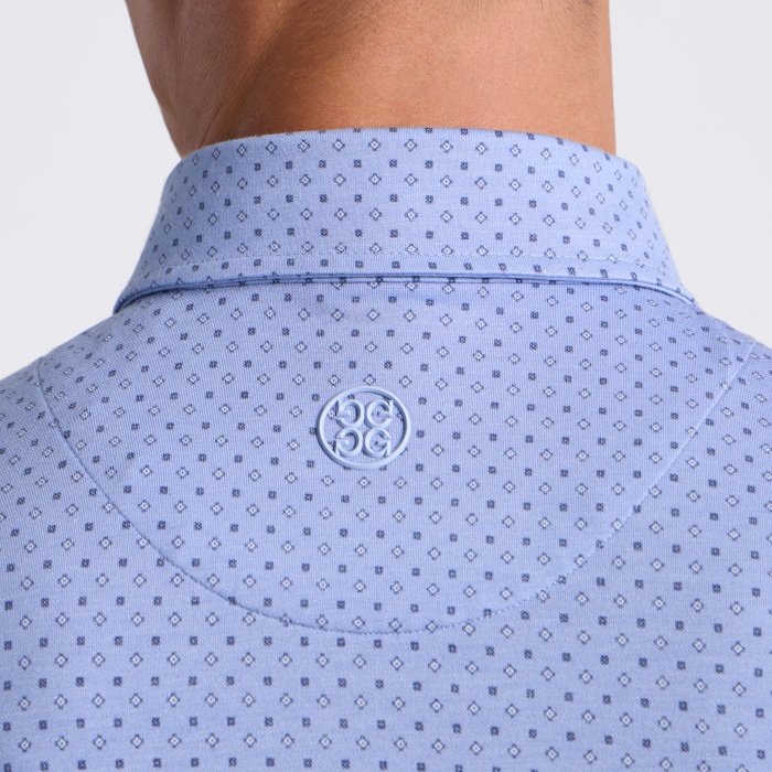 Alternative image of ALL PLAY FOULARD GEO STRETCH KNIT POLO in WILLOW / HAZE
