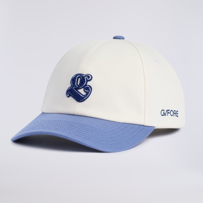 G SCRIBE COLOUR BLOCK RELAXED FIT HAT in CHALK WHITE / HAZE