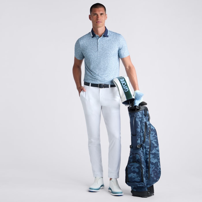 Alternative image of ERASER TECH JERSEY POLO in LIGHT SAGE / SNOW