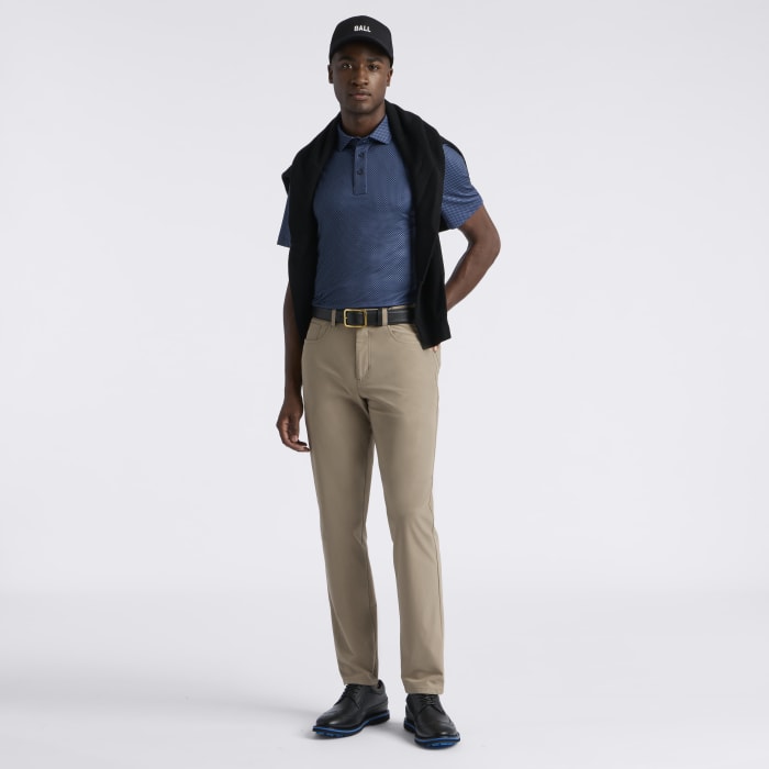 Alternative image of DIAMOND GEO TECH JERSEY POLO in TWILIGHT / CERULEAN