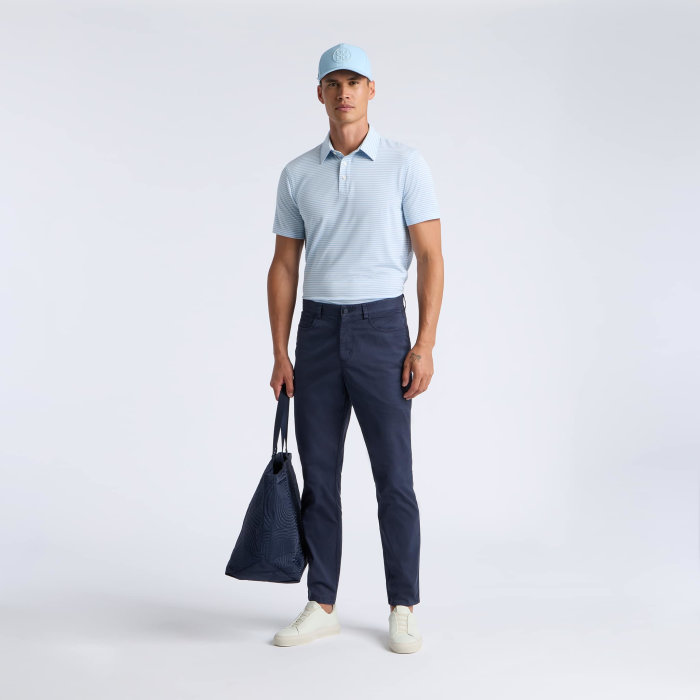 Alternative image of ALL PLAY STRIPE STRETCH KNIT POLO in BAJA