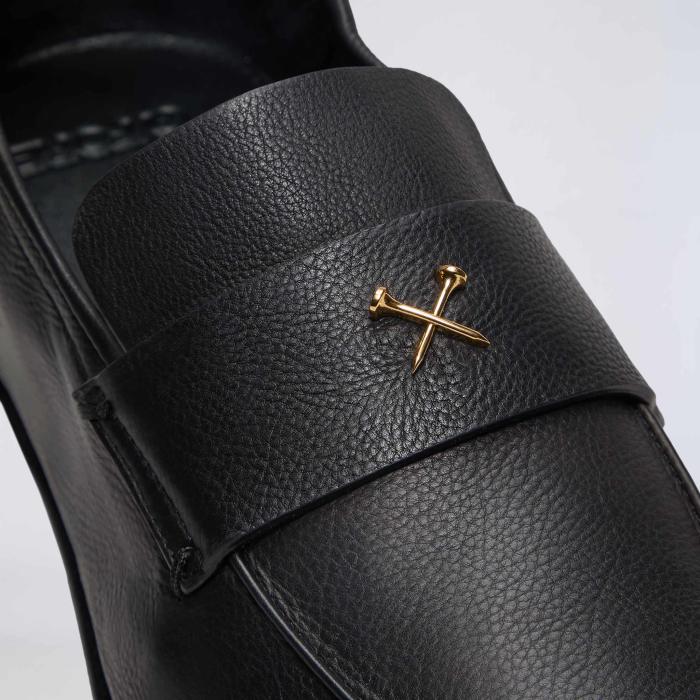Alternative image of MEN'S METAL TEES LEATHER FLEX LOAFER in Onyx