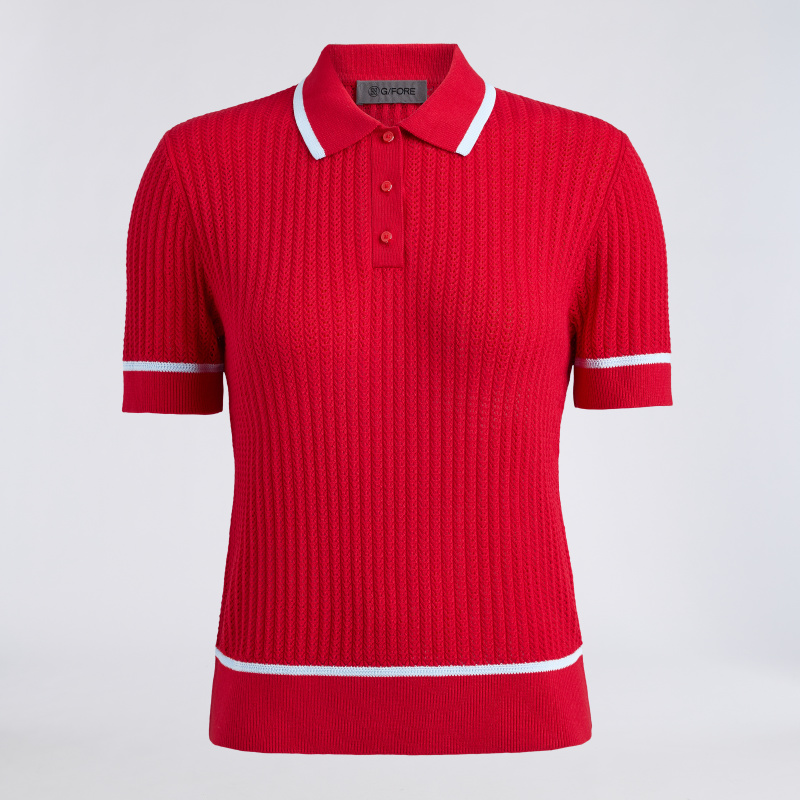 SUMMER FRIDAY TEXTURED KNIT POLO | WOMEN'S POLO SHIRTS | G/FORE