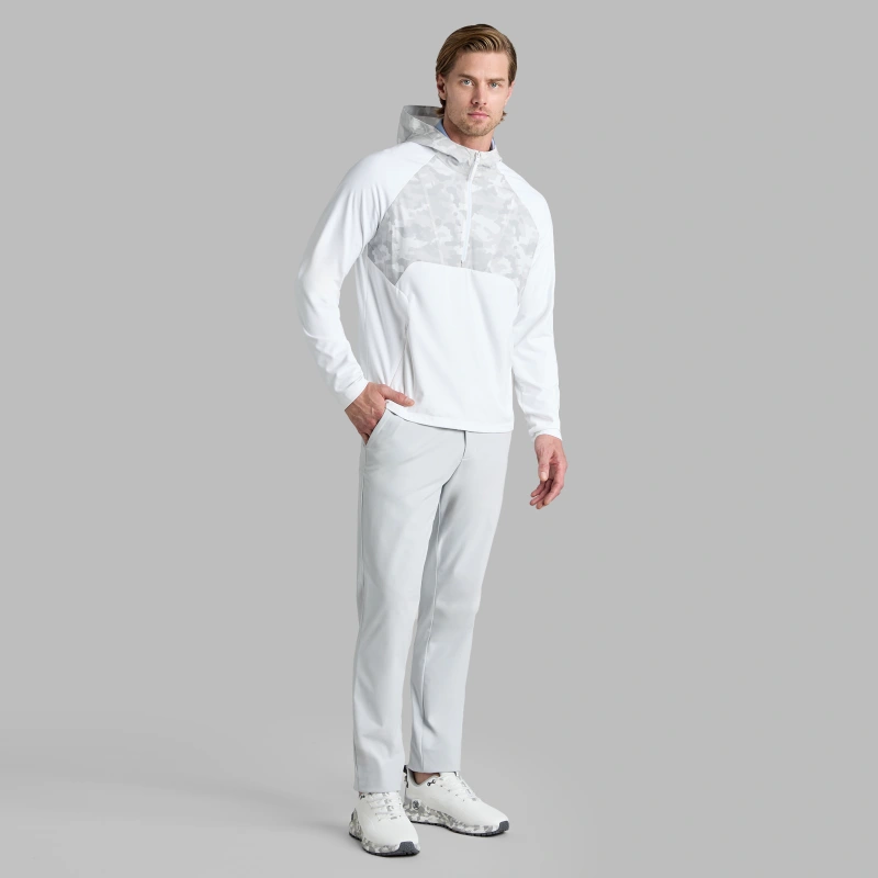 HYBRID 1/4 ZIP HOODED PULLOVER | MEN'S PULLOVERS & QUARTER-ZIPS