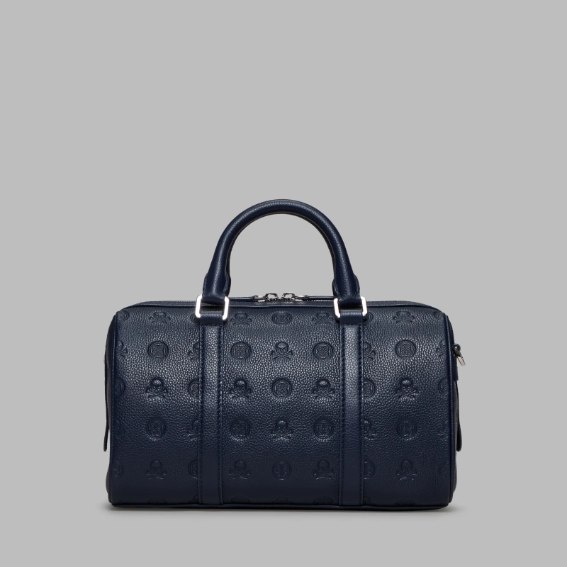 EMBOSSED SKULL & TEES LEATHER MINI DUFFEL CART BAG | WOMEN'S BAGS